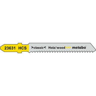 Metabo 5 Stichsgebltter, Holz, Serie classic, 51/ 2,0 mm, HCS (623631000)