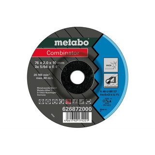 Metabo 3 Combinator 76x2,0x10 mm, Inox, Trenn- u. Schruppscheibe, gekrpfte Ausfhrung (626872000)