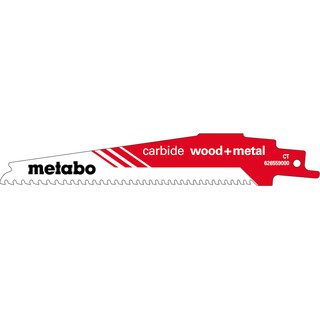 Metabo Sbelsgeblatt carbide wood + metal 150 x 1,25 mm, CT, 3-4mm/6-8TPI (626559000)