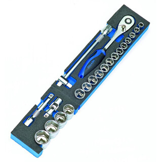 Heytec Werkzeugkasten Retro  96-teilig mit 5-Modulen 508076-945, 50807694500