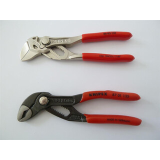 Knipex Zangenset MINI Wasserpumpenzange Cobra 8701125 + 8603125 Zangenschlssel