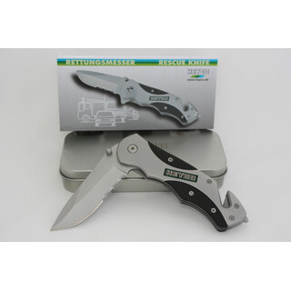 Heyco Rettungsmesser ( Rescue Knife ) mit Gurtschneider in Metallbox