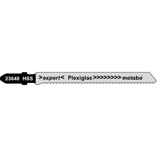 Metabo Stichsägeblätter, Plexiglas, Serie expert, 74/ 2,0 mm, HSS , 5 Stück (623640000)