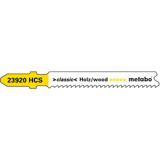 Metabo Stichsgebltter, Holz, Serie classic, 66/ 1,9-2,3 mm, progressiv, HCS, mit Eintauchspitze , 5 Stck (623920000)