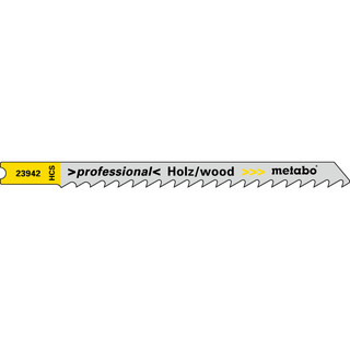 Metabo Stichsgebltter, Holz, Serie professional, 82/ 4,0 mm, HCS, Universalschaft , 5 Stck (623942000)