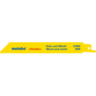 Metabo Sbelsgebltter, Holz+Metall, Serie flexible, 150x 0,9 mm, BiM, 1,8-2,6 mm/ 10-14 TPI