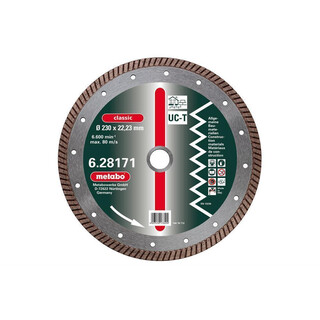 Metabo Diamant-Trennscheibe, 125 x 2 x 22,23 mm, classic, UC-T, Turbo, Universal (628168000) 